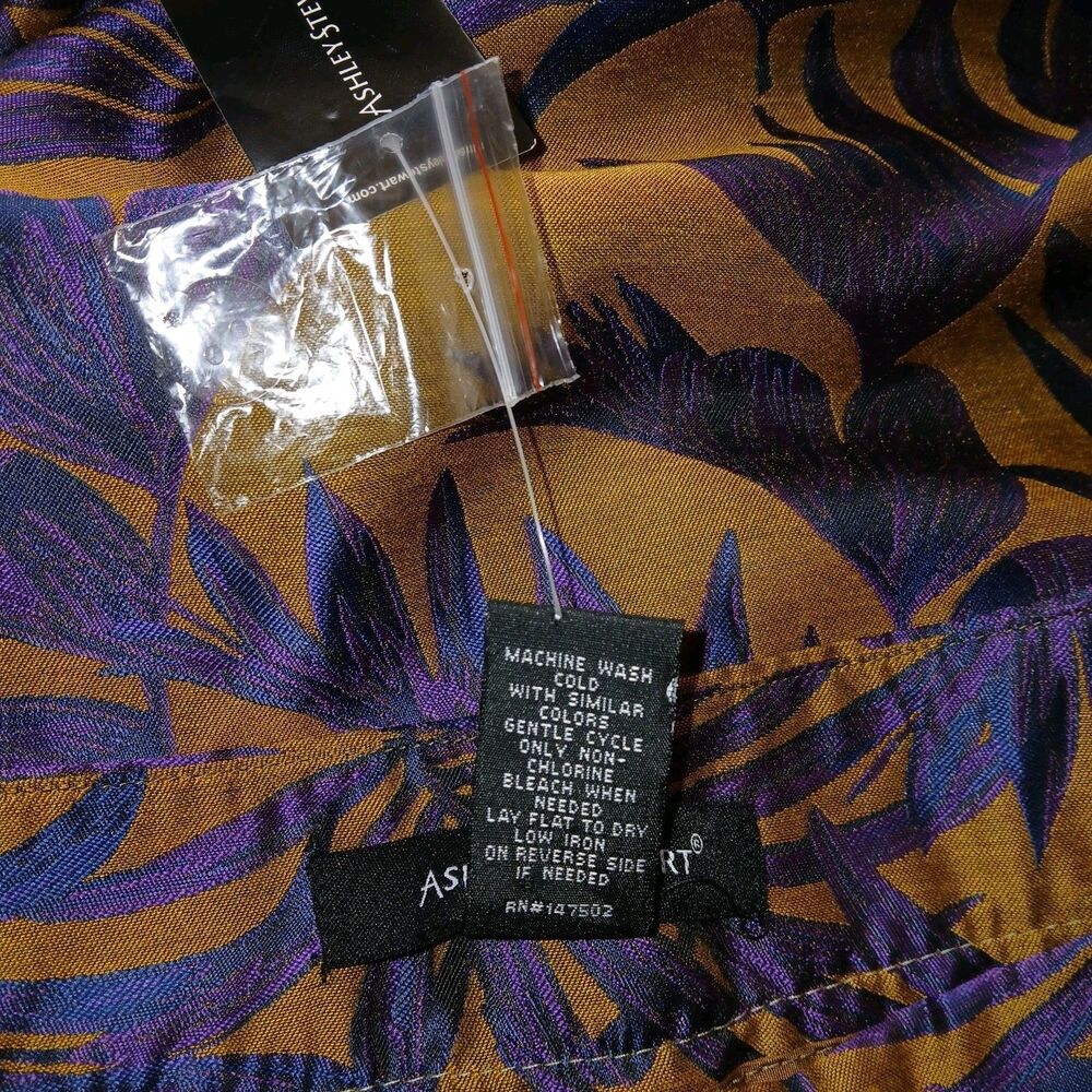 NWT ASHLEY STEWART Womens 28/30 2pc Floral Jacquard Jacket & Pant Career Church - Picture 14 of 14
